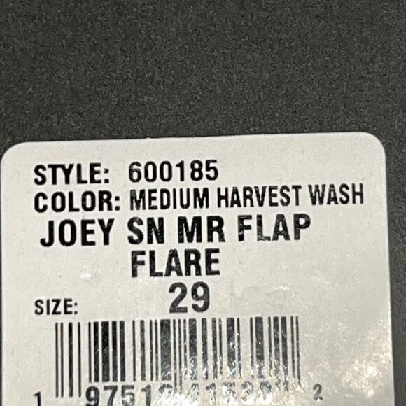 TRUE RELIGION JOEY MID RISE FLARE - New with Tags - Medium Harvest Wash -Size 29 - Picture 11 of 16